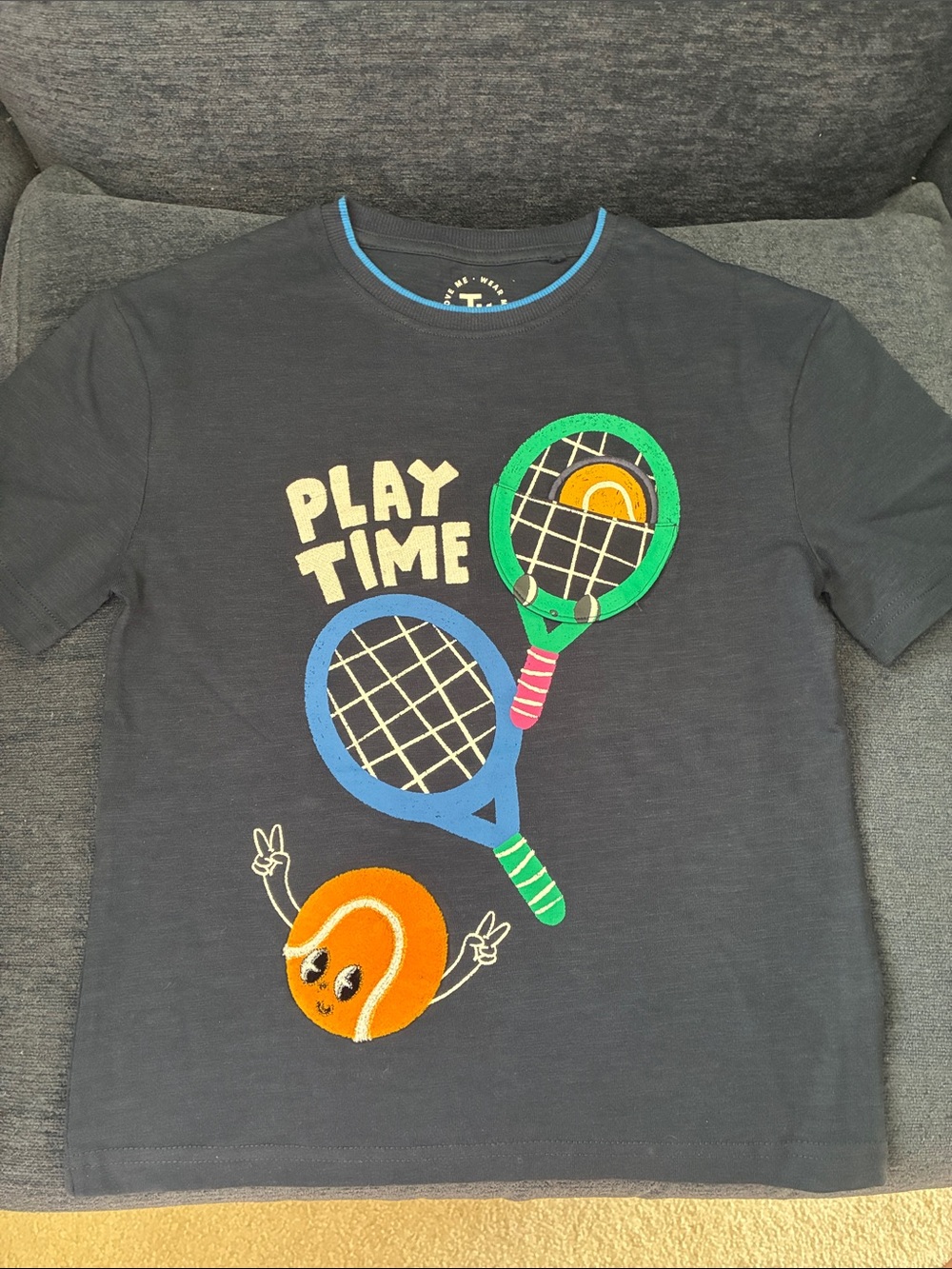 🍎5/$20 5-6T Navy Tennis Graphic Kids Tee